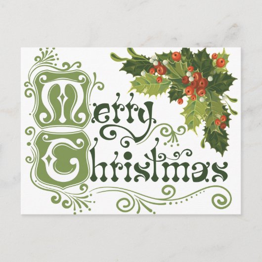 Weihnachtsfeiertag Postkarte (Vorderseite)