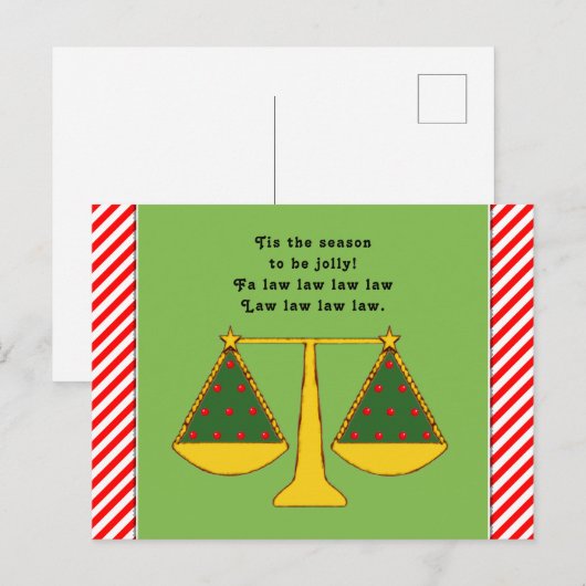 Weihnachtsfeiertag Postkarte (Vorne/Hinten)