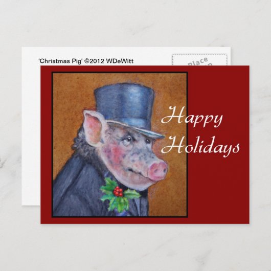 Weihnachtsfeiertag Postkarte (Vorne/Hinten)