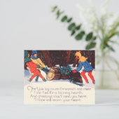 Weihnachtsfeiertag Postkarte (Stehend Vorderseite)