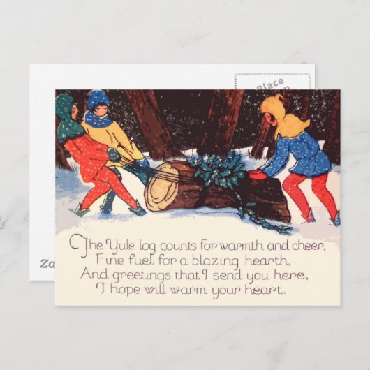 Weihnachtsfeiertag Postkarte (Vorne/Hinten)