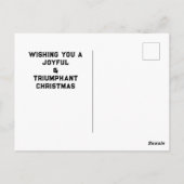 Weihnachtsfeiertag Postkarte (Rückseite)