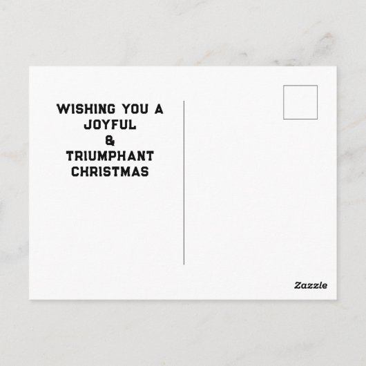 Weihnachtsfeiertag Postkarte (Rückseite)
