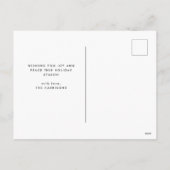 Weihnachtsfeiertag Postkarte (Rückseite)