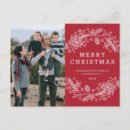 Weihnachtsfeiertag Postkarte - Berry (Vorderseite)