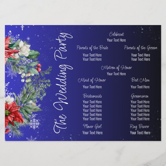 Weihnachtsfeiertag Programm (Rückseite)