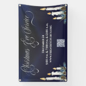 Weihnachtsfeiertag QR Code Candlelight Service Banner (Vertikal)
