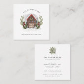 Weihnachtsfeiertag Quadratische Visitenkarte (Vorne/Hinten)