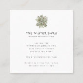 Weihnachtsfeiertag Quadratische Visitenkarte (Rückseite)