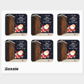 Weihnachtsfeiertag Quadratischer Aufkleber (Blatt)