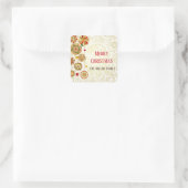 Weihnachtsfeiertag Quadratischer Aufkleber (Tasche)