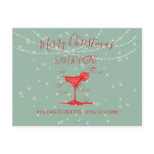 Weihnachtsfeiertag Quarantini Martini Green