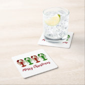 Weihnachtsfeiertag Rechteckiger Pappuntersetzer (Vor Ort)