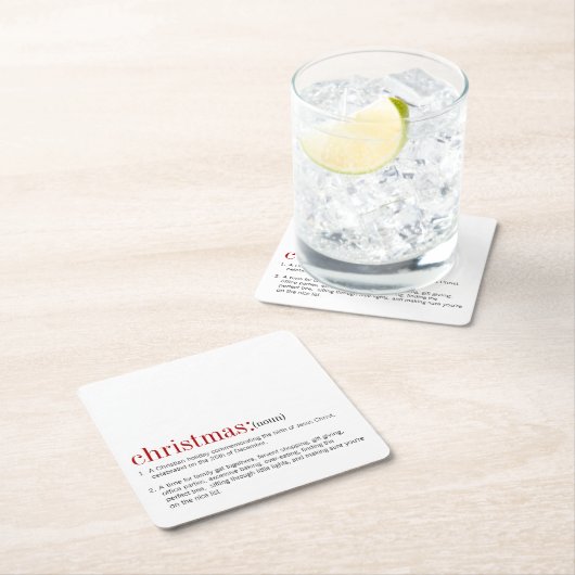 Weihnachtsfeiertag Rechteckiger Pappuntersetzer (Vor Ort)