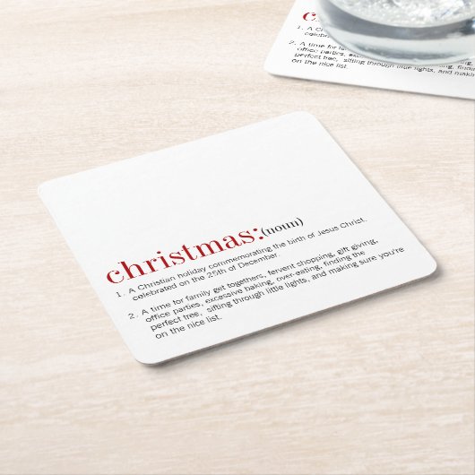 Weihnachtsfeiertag Rechteckiger Pappuntersetzer (angewinkelt)