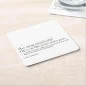 Weihnachtsfeiertag Rechteckiger Pappuntersetzer (angewinkelt)