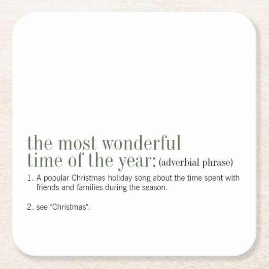 Weihnachtsfeiertag Rechteckiger Pappuntersetzer (Vorderseite)