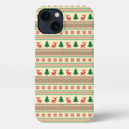 Weihnachtsfeiertag Reindeer Evergreen iPhone Case 13 Hülle