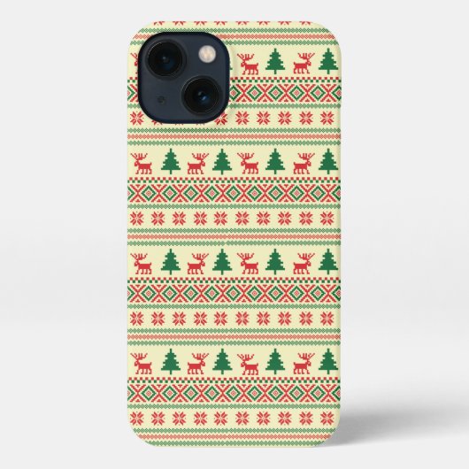 Weihnachtsfeiertag Reindeer Evergreen iPhone Case Hülle (Rückseite)