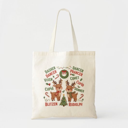 Weihnachtsfeiertag Reindeers Tragetasche (Vorne)