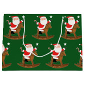 Weihnachtsfeiertag Reittiere Große Geschenktasche Große Geschenktüte (Vorderseite)