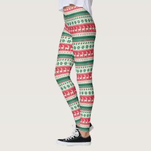 Weihnachtsfeiertag Rentier Druck Leggings