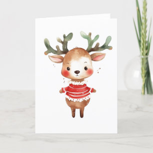 Weihnachtsfeiertag Rentier gekuppelt 38 Feiertagskarte
