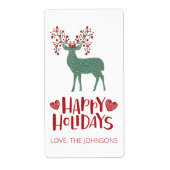 Weihnachtsfeiertag-Rentier-Geschenksiegel (Vorne)