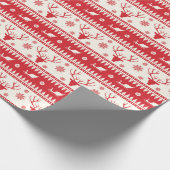 Weihnachtsfeiertag Rentier Santa Sleigh Geschenkpapier (Ecke)