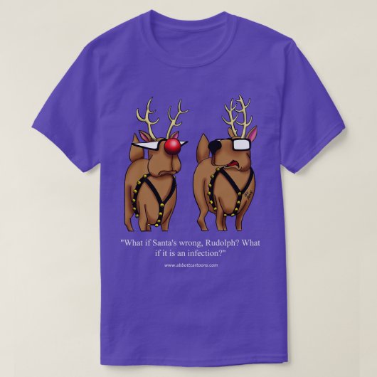 Weihnachtsfeiertag Rentier Toon TShirt (Design vorne)