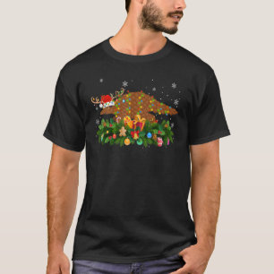 Weihnachtsfeiertag Rentierhut Santa Pangolin Weihn T-Shirt