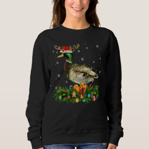 Weihnachtsfeiertag Rentierhut Santa Stockente Voge Sweatshirt