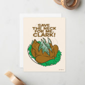 Weihnachtsfeiertag | Rett den Neck für mich, Clark Mitteilungskarte (Vorderseite/Rückseite Beispiel)