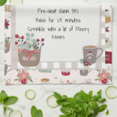 Weihnachtsfeiertag Rezept Backen Niedlich Rot Geschirrtuch (Gefaltet)