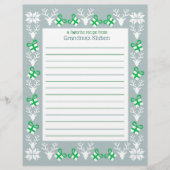 Weihnachtsfeiertag Rezept Papier (Vorderseite)