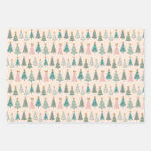 Weihnachtsfeiertag Rosa Dekorationspapier Geschenkpapier Set (Vorderseite 3)