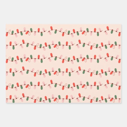 Weihnachtsfeiertag Rosa Dekorationspapier Geschenkpapier Set (Vorderseite 2)