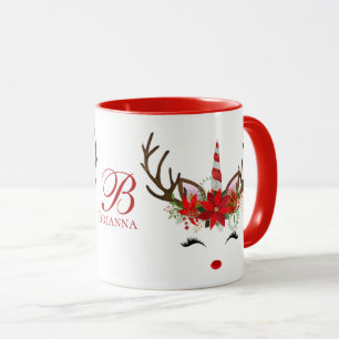 Weihnachtsfeiertag - Rot der Einhorn-Rotwild-2Tone Tasse