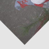 Weihnachtsfeiertag Rot Grau Rustikaler Gnome Seidenpapier (Ausschnitt)