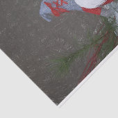 Weihnachtsfeiertag Rot Grau Rustikaler Gnome Seidenpapier (Ausschnitt)