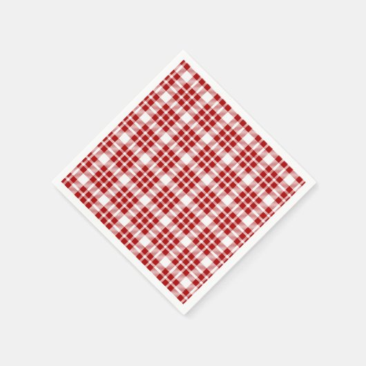Weihnachtsfeiertag Rot Kariert Serviette (Ecke)