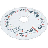 Weihnachtsfeiertag Rot und Blau Polyester Weihnachtsbaumdecke (Schrägansicht)