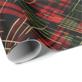 Weihnachtsfeiertag Rot und Grün Karierte Goldfolie Geschenkpapier (Rolleneckpunkt)