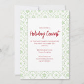 Weihnachtsfeiertag Rot und Grün Schneeflocke Einfa Einladung (Vorderseite)