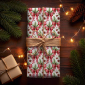 Weihnachtsfeiertag Roter Gingham Karo Bows Geschenkpapier