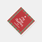 Weihnachtsfeiertag Roter Grüner Urlaub Kariert Nie Serviette (Ecke)