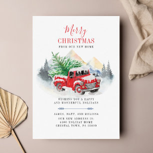 Weihnachtsfeiertag - Roter LKW - Ankündigung