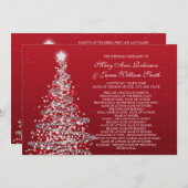 Weihnachtsfeiertag Rotes Silber Einladung (Vorne/Hinten)
