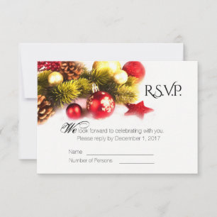 Weihnachtsfeiertag - RSVP-Karte Einladung