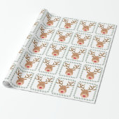 Weihnachtsfeiertag Rudolf Red Nose Reindeer Geschenkpapier (Ungerollt)